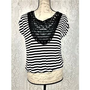 Chicos Striped Blouse Size 0 M L